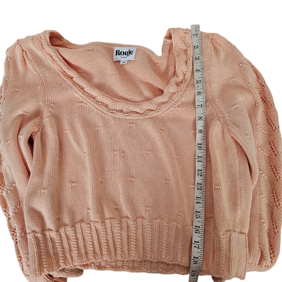 Rouje Lila Knit Sweater Pink Salmon Color Size 38 US 6 - Picture 5 of 8